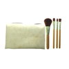 Ensemble de mini pinceaux de maquillage en bois avec sac à cosmétiques 