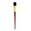 Pinceau fond de teint manche bois marron