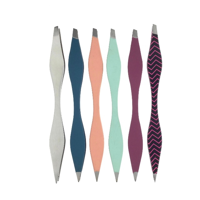 Tweezers à sourcils à sourcils et à sourcils en acier inoxydable