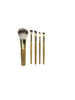Ensemble de pinceaux de maquillage en bois doré