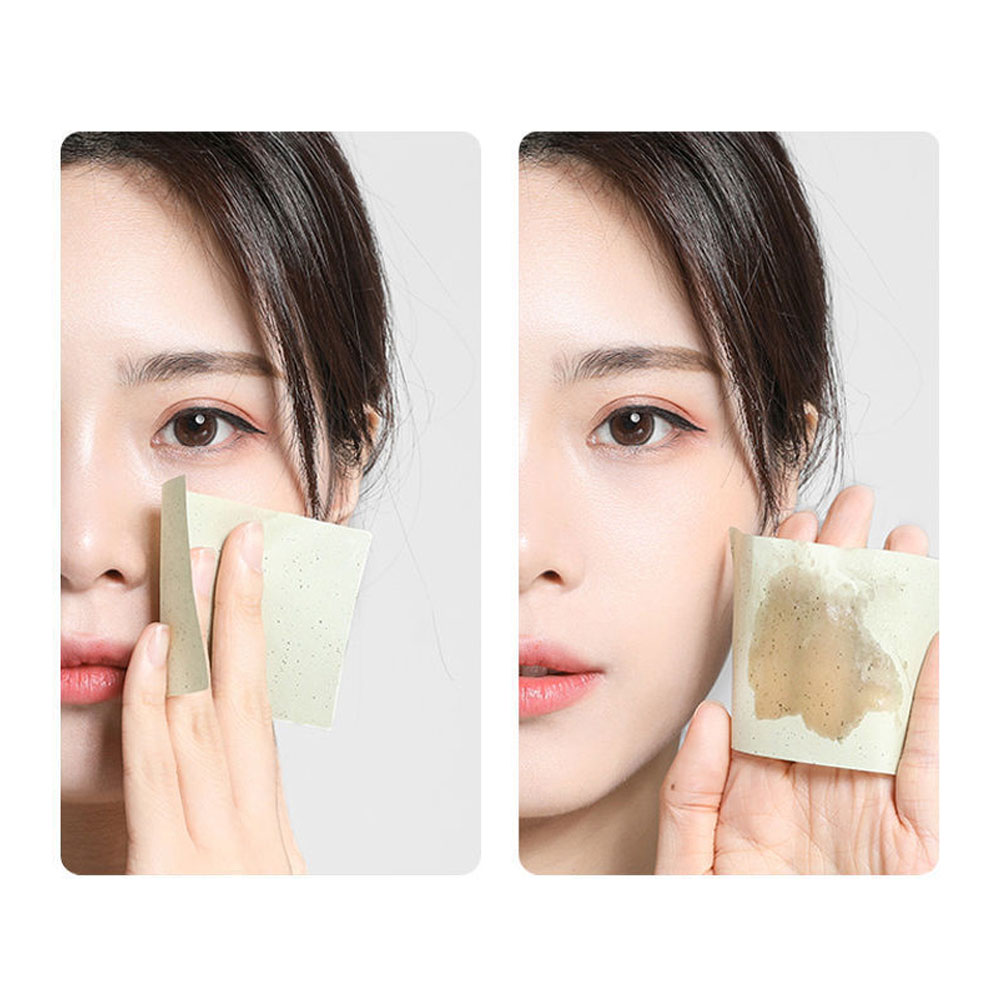 Papier buvard de contrôle d'huile de visage de maquillage