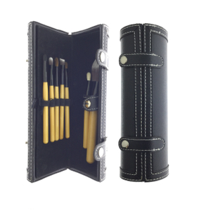 Brosse de maquillage professionnel avec boîte de rangement noire
