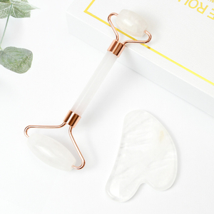Rouleau portatif Guasha pour ensemble de rouleaux de jade pour le visage de beauté